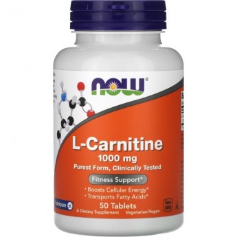 Аминокислота NOW FOODS L-CARNITINE, 1000 мг, 50 таблеток Аминокислота NOW FOODS L-CARNITINE, 1000 мг, 50 таблеток