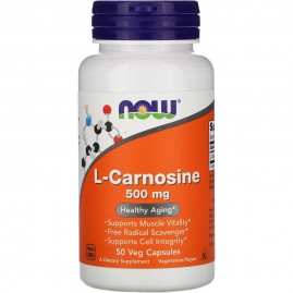 Аминокислота NOW FOODS L-CARNOSINE, 500мг, 50 капсул Аминокислота NOW FOODS L-CARNOSINE, 500мг, 50 капсул