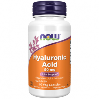 Гиалуроновая кислота NOW FOODS HYALURONIC ACID 100MG 2X PLUS 60 капсул Гиалуроновая кислота NOW FOODS HYALURONIC ACID 100MG 2X PLUS 60 капсул