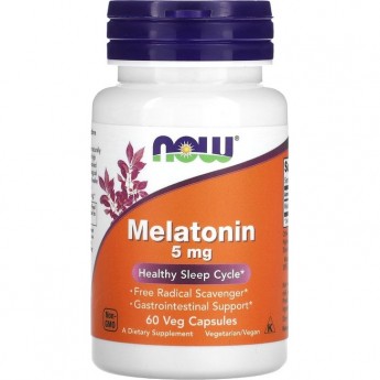 Мелатонин NOW Melatonin, 5 мг - 60 капсул Мелатонин NOW Melatonin, 5 мг - 60 капсул