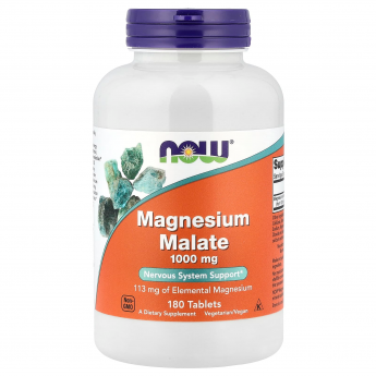 Минералы NOW FOODS MAGNESIUM MALATE 1000mg 180 таблеток