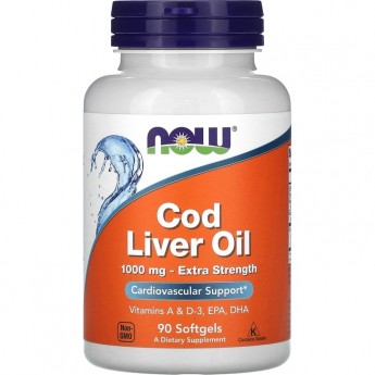 Омега NOW Cod Liver Oil, 90 капсул Омега NOW Cod Liver Oil, 90 капсул