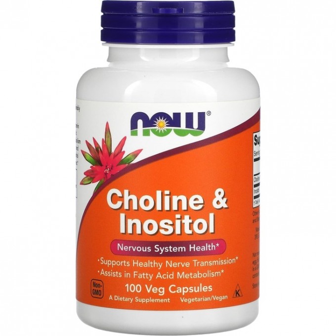 Витамин NOW FOODS CHOLIN&INOSITOL, 500 мг, 100 капсул NS*0470