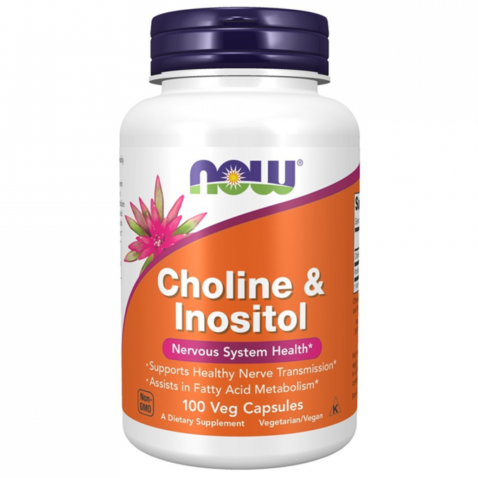 Витамин NOW FOODS CHOLINE & INOSITOL 500 мг, 100 капсул NS4928