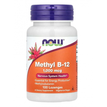 Витамин NOW FOODS METHYL VITAMIN B-12 (METHYLCOBALAMIN) 1,000 mcg, 100 пастилок
