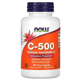 Витамин NOW FOODS С-500 CALCIUM ASCORBATE-C 100 капсул