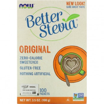 Заменитель сахара NOW FOODS STEVIA (Стевия), 1000 мг - 100 пакетов Заменитель сахара NOW FOODS STEVIA (Стевия), 1000 мг - 100 пакетов